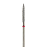 Fresa/Broca de diamante, forma de bala alargada roja 3.1